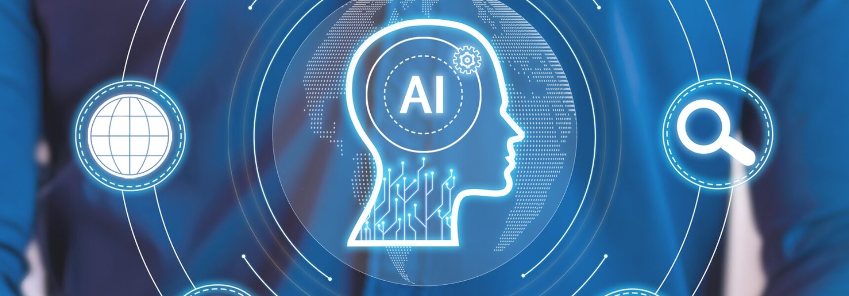 Increasing productivity, efficiency and AI-enhanced workflow solutions. Vertical photo.