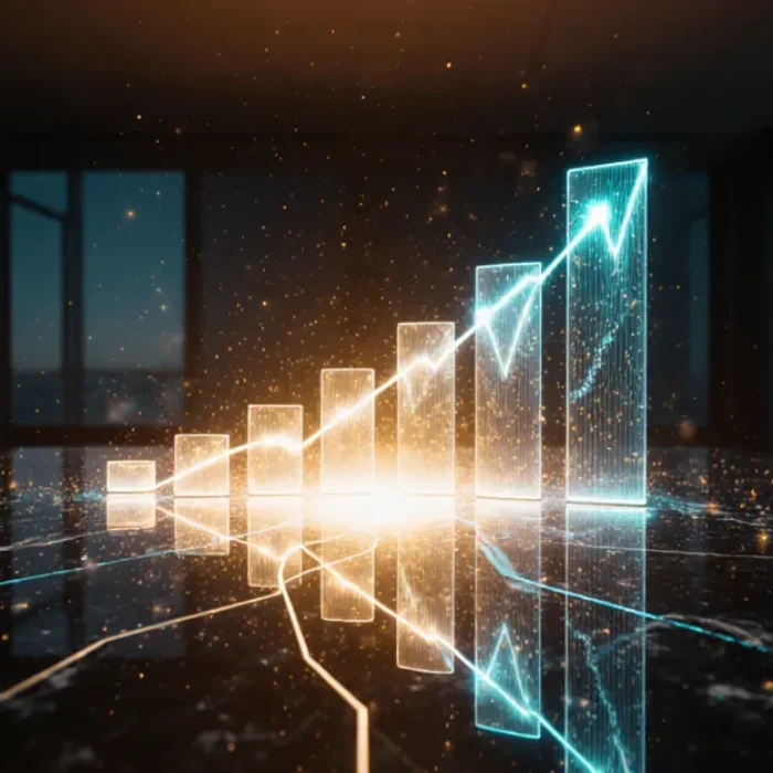 AI agent ROI 2026 futuristic business intelligence holographic growth dashboard BigAIAgent