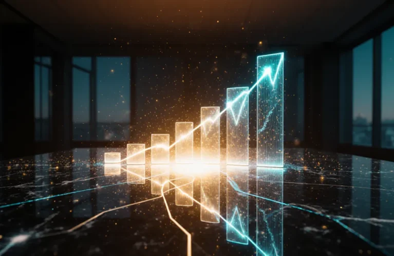 AI agent ROI 2026 futuristic business intelligence holographic growth dashboard BigAIAgent
