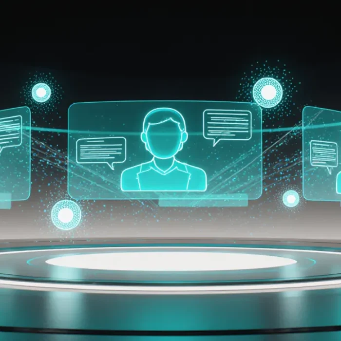 AI agents for customer service 2026 futuristic teal holographic support hub with glowing agent nodes BigAIAgent