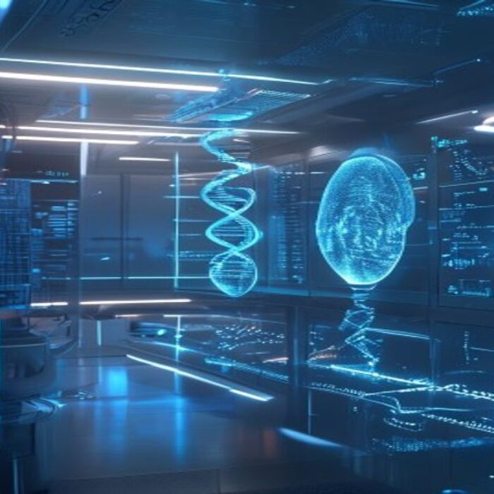 AI agents in healthcare 2026 futuristic medical laboratory with molecular structures and neural network visualizations BigAIAgent