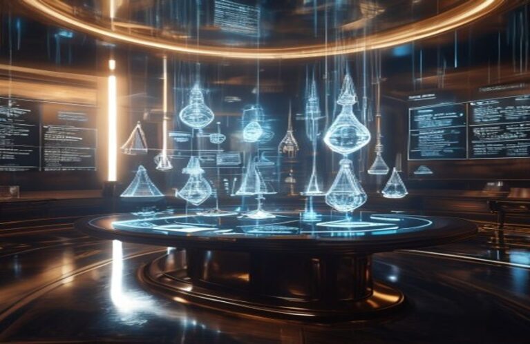 AI agents for law firms 2026, futuristic legal chamber with holographic contract panels and AI agent orbs BigAIAgent
