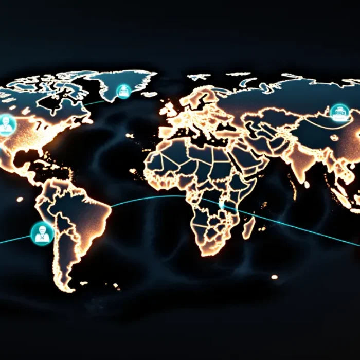 AI agents automating supply chain and logistics workflows, futuristic glowing neural network connecting warehouse and transport nodes BigAIAgent