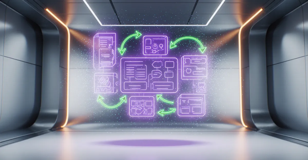 Best no-code AI agent builders 2026 modular holographic workflow pipeline with violet and green nodes BigAIAgent
