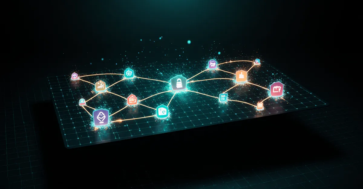 No-code AI agent builders 2026 futuristic drag-and-drop workflow canvas with glowing teal and amber nodes BigAIAgent