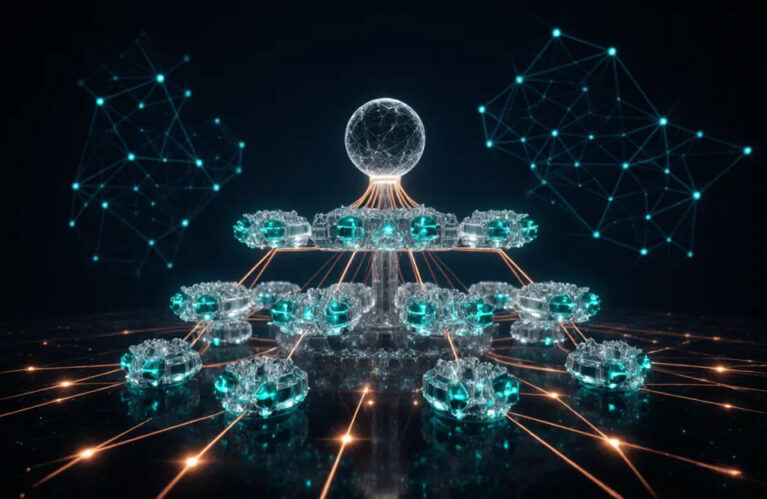 AI agent memory architecture with glowing neural pathways and persistent data nodes BigAIAgent