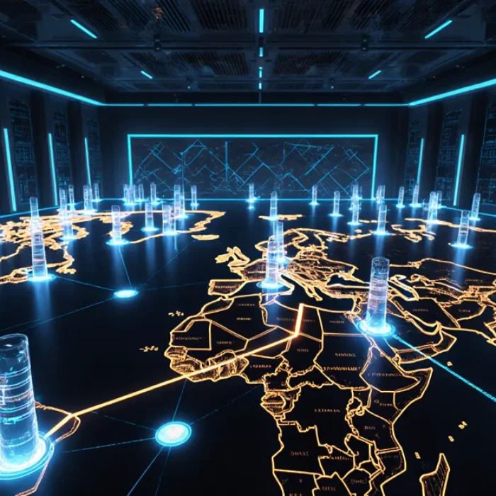 AI agents in energy 2026 futuristic smart grid control center with agent orbs and power flow pathways BigAIAgent