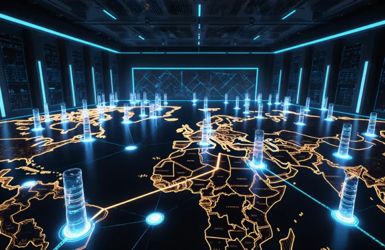 AI agents in energy 2026 futuristic smart grid control center with agent orbs and power flow pathways BigAIAgent