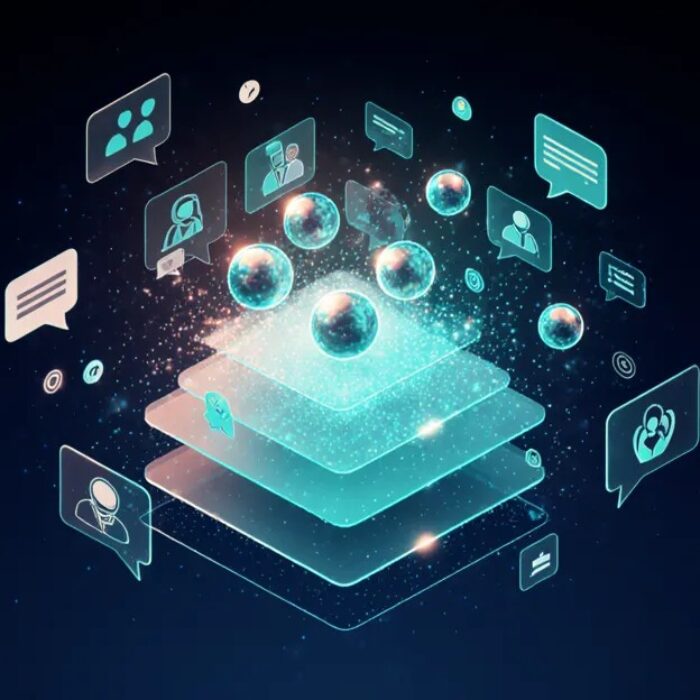 AI agents for WhatsApp business 2026 futuristic social messaging network with agent orbs and holographic chat panels BigAIAgent