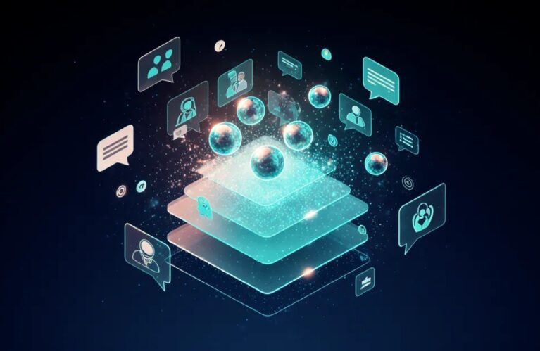 AI agents for WhatsApp business 2026 futuristic social messaging network with agent orbs and holographic chat panels BigAIAgent