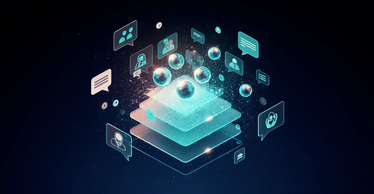 AI agents for WhatsApp business 2026 futuristic social messaging network with agent orbs and holographic chat panels BigAIAgent