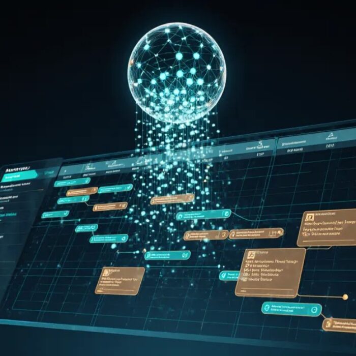 Best AI agents for project management 2026 futuristic Gantt chart with AI agent orb and glowing workflow nodes BigAIAgent