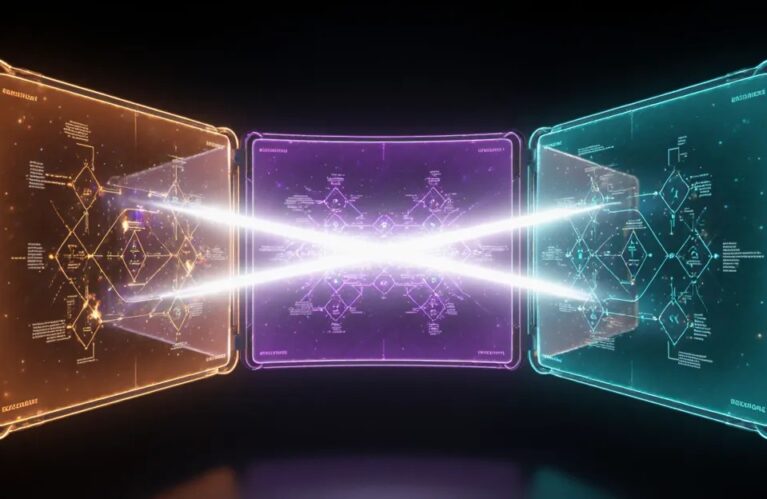 Zapier vs Make vs n8n 2026 three glowing platform comparison panels in amber violet teal BigAIAgent