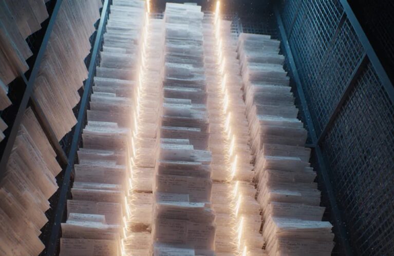 AI agent back office 2026, glowing ledger pages and invoice streams flowing into a data vault BigAIAgent