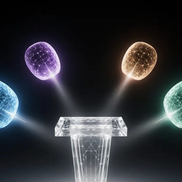 AI agent governance platforms visualized as glowing shields converging on a central decision hub BigAIAgent