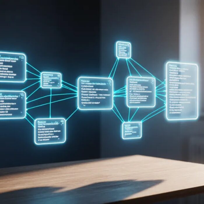 How to build an AI agent workflow shown as glowing sequential node blocks on a canvas BigAIAgent
