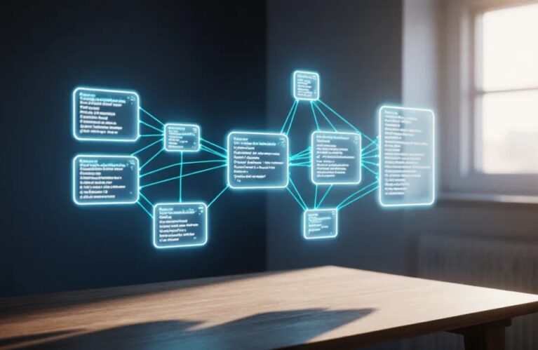 How to build an AI agent workflow shown as glowing sequential node blocks on a canvas BigAIAgent
