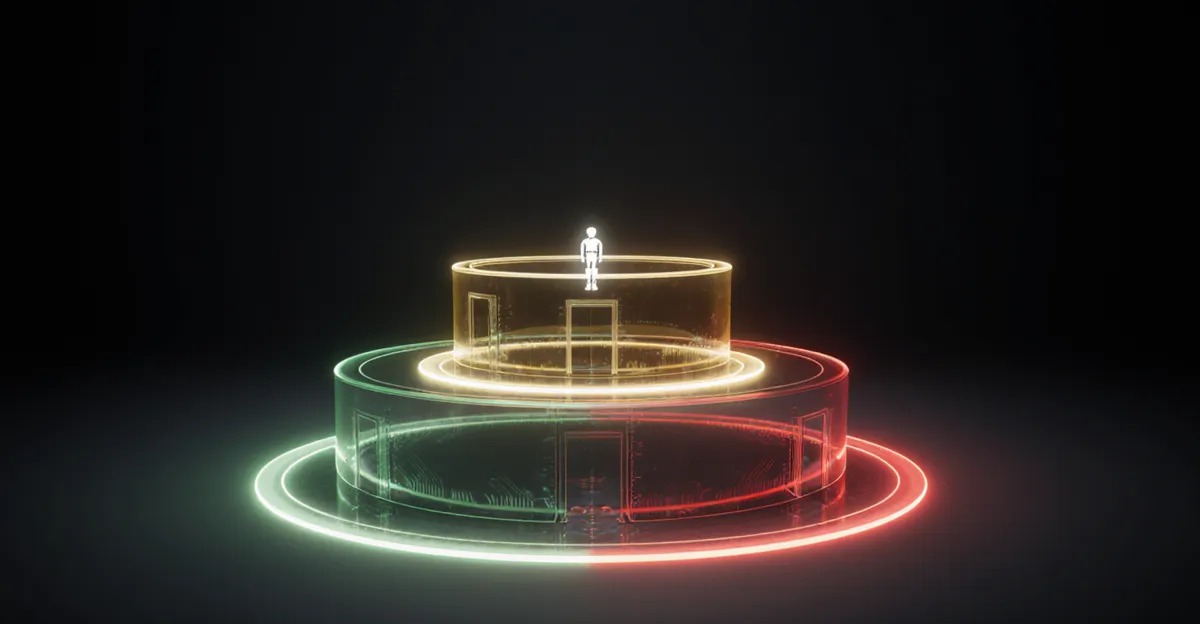 China AI agent regulation tiered authority gates in green, amber and red light BigAIAgent