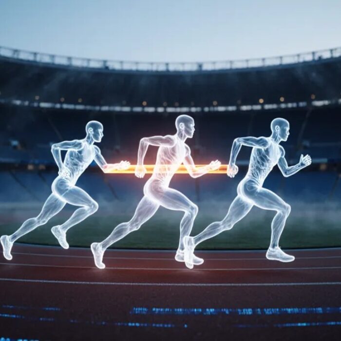 End-to-end AI agents 2026 relay handoff visualizing task completion in a closed loop BigAIAgent