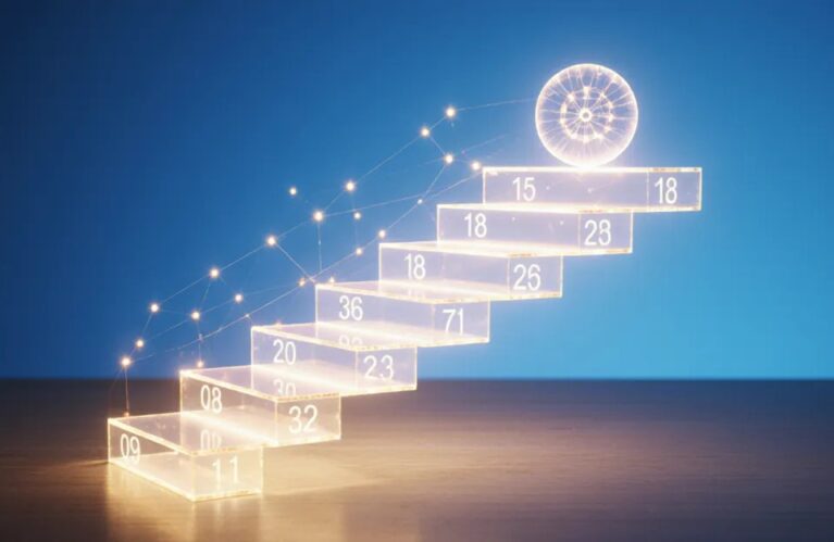 How to build an AI agent workflow glowing staircase of connected task nodes BigAIAgent