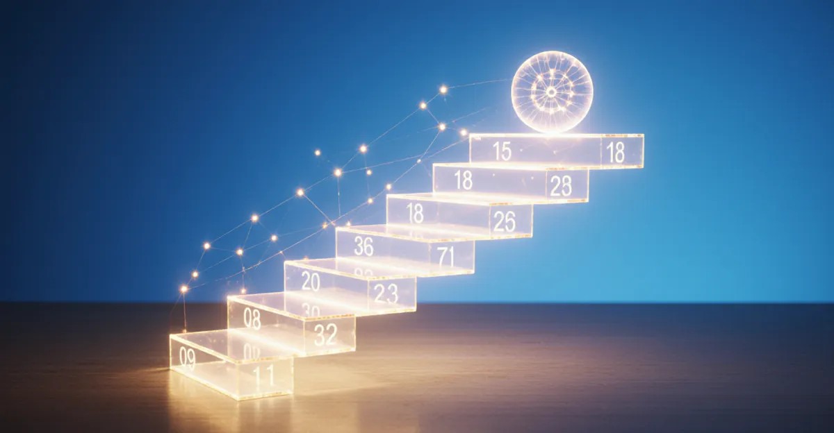 How to build an AI agent workflow glowing staircase of connected task nodes BigAIAgent