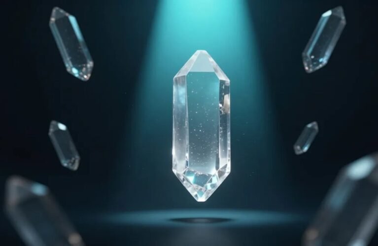Glowing crystal shard lit ahead of dimmer shards, AdMagic waitlist