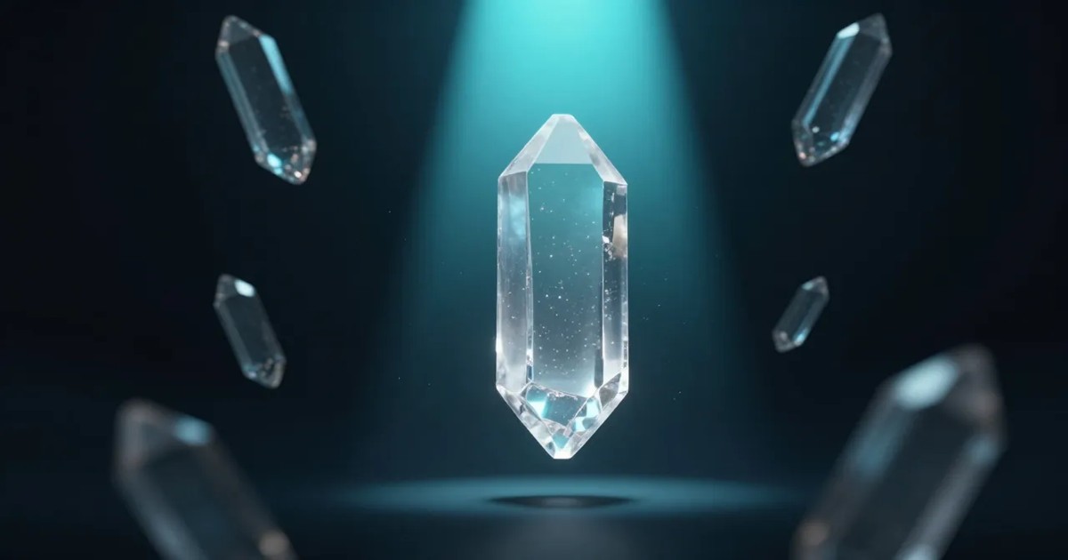 Glowing crystal shard lit ahead of dimmer shards, AdMagic waitlist