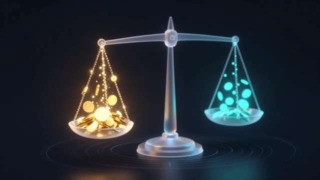 Glowing scale weighing ROAS against net profit, AdMagic waitlist