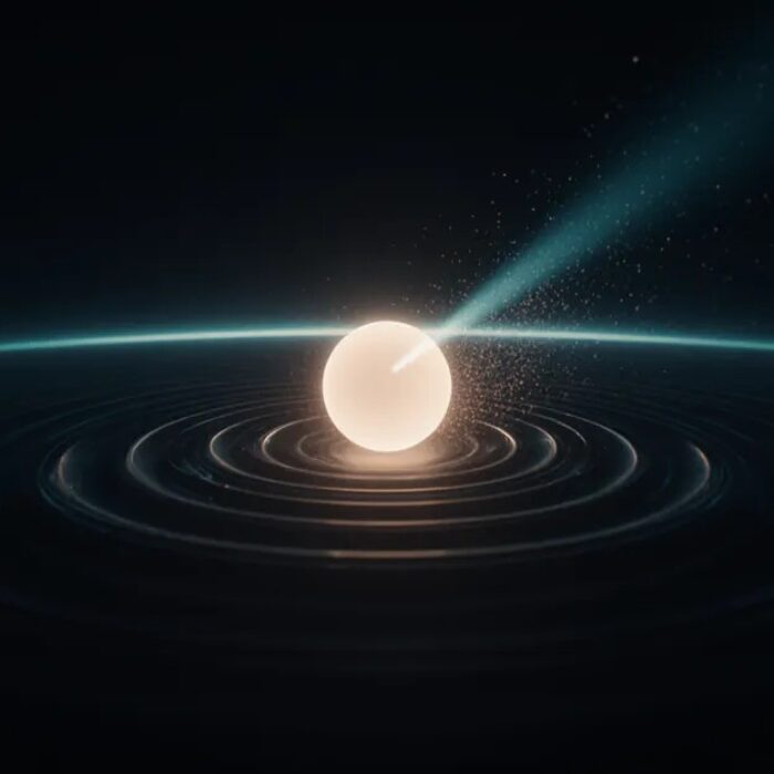 aSingle glowing orb of focus alone in dark space, AdMagic waitlist