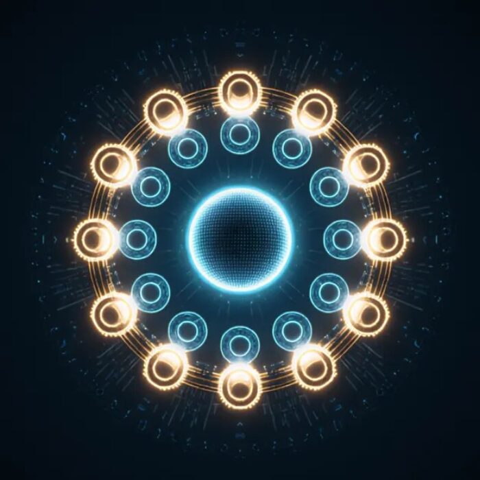 EU AI Act AI agents compliance, golden verification nodes ringing a glowing agent orb BigAIAgent