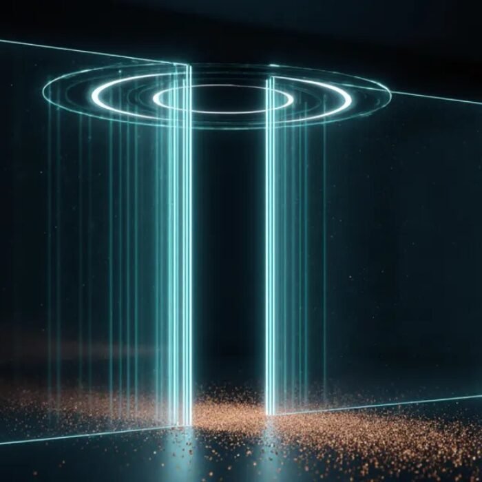 Glowing gate narrowing over a chasm, symbolizing limited AdMagic waitlist spots