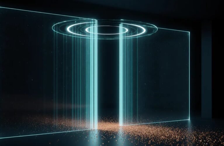 Glowing gate narrowing over a chasm, symbolizing limited AdMagic waitlist spots