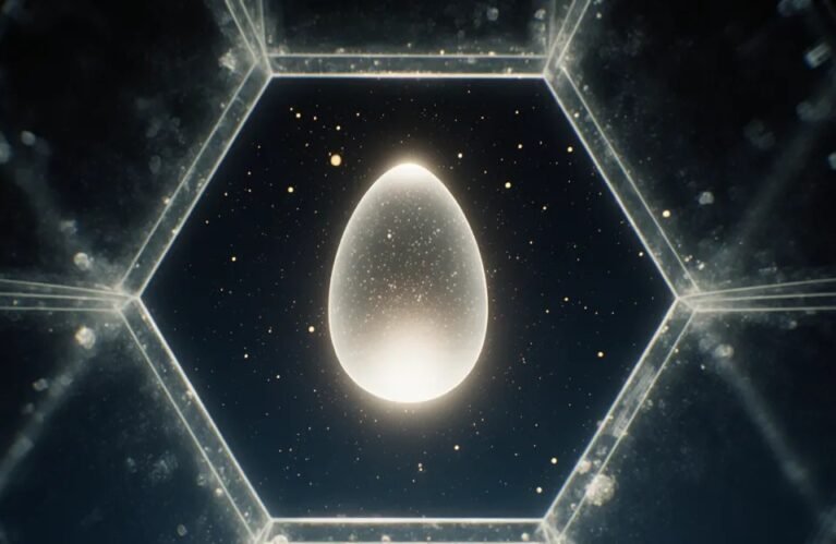 Glowing seed nurtured inside a protective lattice, AdMagic waitlist