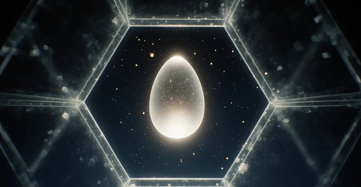Glowing seed nurtured inside a protective lattice, AdMagic waitlist